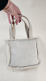 Chanel Beige Suede Mouton Mini Tote - G0224