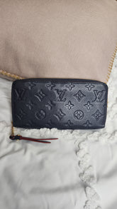 Louis Vuitton Monogram Empriente Navy Leather Zippy Wallet - 3099
