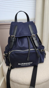 Burberry Navy Nylon Backpack - G0142