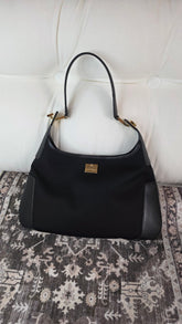 Salvatore Ferragamo Black Nylon Shoulder Bag - 3139