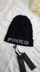 Pinko Black Knit Beanie - G0154