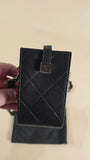 Chanel Quilted Black Leather Phone Case - G0258