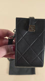 Chanel Quilted Black Leather Phone Case - G0258