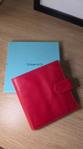 Tiffany & Co. Red Leather Bifold Wallet with Box - 3108