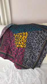 Salvatore Ferragamo 100% Silk Leopard Scarf - 3127