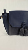 Longchamp Navy Leather/Suede Shoulder Bag - G0147