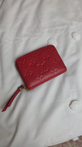 Louis Vuitton Monogram Empriente Red Leather Coin/Card Case - 3173