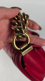 Chanel Boy Medium Red Leather Chain Shoulder Bag - 3212