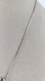 Swarovski Silver Necklace with Heart and Rhinestone Charm - 2468