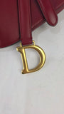 Christian Dior Red Leather Saddle Hand Bag - 3283