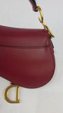 Christian Dior Red Leather Saddle Hand Bag - 3283