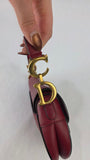 Christian Dior Red Leather Saddle Hand Bag - 3283
