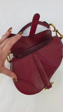 Christian Dior Red Leather Saddle Hand Bag - 3283