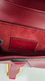Christian Dior Red Leather Saddle Hand Bag - 3283