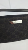 Gucci GG Brown/Black Canvas Boat Shoulder Bag - 3277