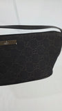 Gucci GG Brown/Black Canvas Boat Shoulder Bag - 3277