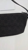 Gucci GG Brown/Black Canvas Boat Shoulder Bag - 3277