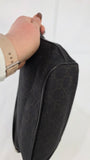 Gucci GG Brown/Black Canvas Boat Shoulder Bag - 3277