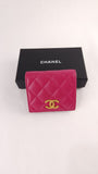 Chanel Pink Lambskin Compact Wallet - 3488