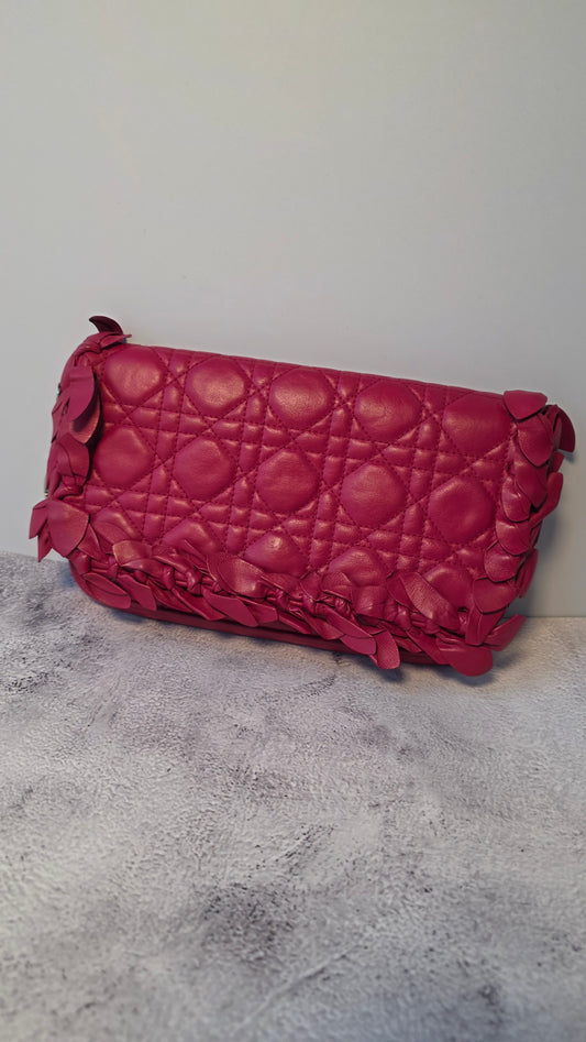 Dior Miss Caro Fuchsia Lambskin Wallet on Chain - G0393