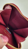 Salvatore Ferragamo Red Leather Heart Coin Purse - 3513