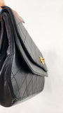 Chanel Matelasse Black Lambskin Chain Shoulder Bag - 3501