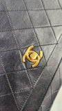 Chanel Matelasse Black Lambskin Chain Shoulder Bag - 3501