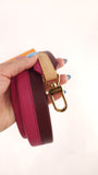 Louis Vuitton Burgandy/Pink Leather Shoulder Strap - G0456