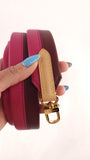 Louis Vuitton Burgandy/Pink Leather Shoulder Strap - G0456