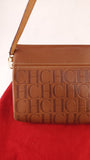 Carolina Herrera Brown Leather Shoulder Bag - G0446