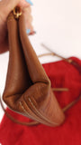 Carolina Herrera Brown Leather Shoulder Bag - G0446
