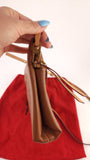 Carolina Herrera Brown Leather Shoulder Bag - G0446