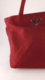 Prada Red Nylon Handbag - 3549