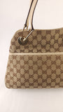 Gucci GG Beige/Brown Canvas Tote - 3573