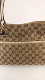 Gucci GG Beige/Brown Canvas Tote - 3573