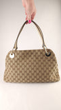 Gucci GG Beige/Brown Canvas Tote - 3573