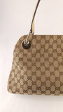 Gucci GG Beige/Brown Canvas Tote - 3573