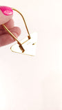Prada Black/Gold Metal Plate Key Ring - 3584