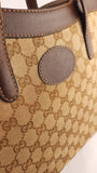 Gucci GG Brown Canvas/Leather Tote - G0508