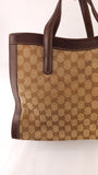 Gucci GG Brown Canvas/Leather Tote - G0508