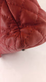 Chanel Matelasse Red Lambskin Chain Shoulder Bag - 3472