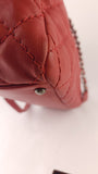 Chanel Matelasse Red Lambskin Chain Shoulder Bag - 3472