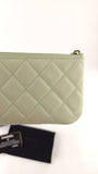 Chanel Mint Green Textured Leather Pouch - G0460