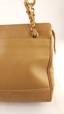 Chanel Beige Caviar Leather Tote Bag - G0453