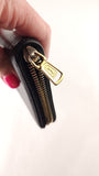 YSL Black Leather Long Zippy Wallet - 3187