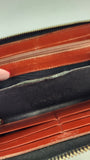 YSL Black Leather Long Zippy Wallet - 3187