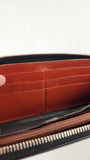 YSL Black Leather Long Zippy Wallet - 3187