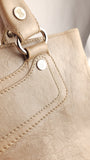 Celine Beige Metallic Leather Handbag - G0488