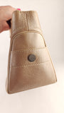 Celine Beige Metallic Leather Handbag - G0488