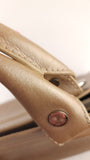 Celine Beige Metallic Leather Handbag - G0488